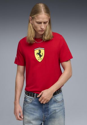 Puma T-Shirt PUMA FERRARI COLORED SHIELD TEE, Herren, Gr. XXL, rosso corsa, Jersey, Obermaterial: 100% Baumwolle, unifarben, regular fit normal, Rundhals, 