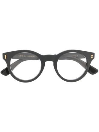 Gucci round-frame glasses - Black