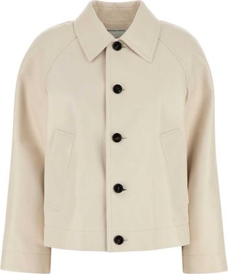 Bottega Veneta Ivory Leather Jacket