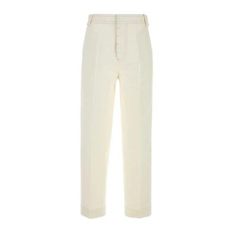 Ami Straight Trousers, male, White, Size: S Baggy Belt Trousers