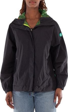 Save The Duck Ladies Black Suki Hooded Raincoat