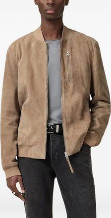 AllSaints Bomber Kemble con zip - Marrone