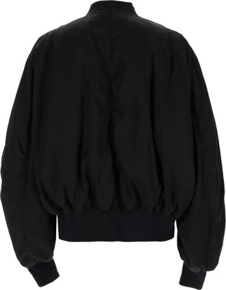The Attico Polyester Bomber Jacket - Black