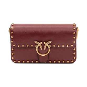 Pinko Crossbody Tas - Dames - Schoudertassen - Rood - ONE Size - Leer - Tassen