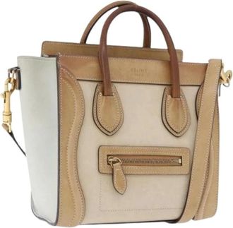 Celine Pre-owned Vintage Handtas - Dames - Pre-owned - Beige - Maat: ONE Size Leer