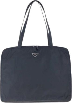 Prada Pre-owned Tessuto Nylon Briefcase - Heren - Vintage Shopper - Blauw - ONE Size - Nylon - Vintage
