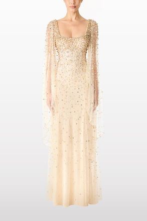 Jenny Packham Angel Wing Dress in Sandy Beach at Nordstrom, Size 10 Uk