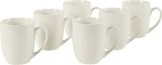 Gibson Home Great Essentials 16-Ounce Porcelain Coffee Mugs in White at Nordstrom