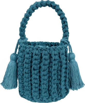 Binge Knitting Womens Amalfi Bucket Mini Bag In Seagreen