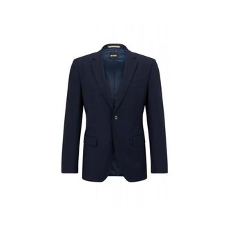 HUGO BOSS Heren, Jassen, Blauw, Maat: L Wol