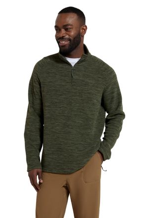 Mountain Warehouse Snowdon Mens Micro Fleece Top - Warm, Breathable, Quick Drying, Zip Collar Fleece Sweater, Soft & Smooth Pullover - For Spring Summer, Travelling, Wal