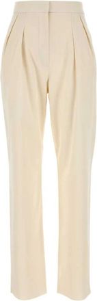 Max Mara Dede Carrot-fit Broek - Dames - Broeken - Wit - S - Katoen - Broeken