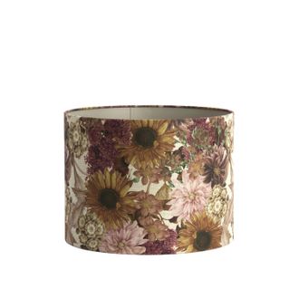 Light & Living Light & Living - Pantalla De L&aacute;mpara - Rosewood - Blanco - Textil