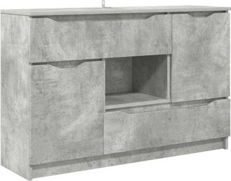 vidaXL Vitrina Gris Concreto 100 X 30 X 65,6 Madera Contrachapada Vidaxl