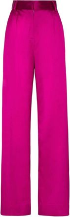 Philipp Plein high-waisted wide-leg trousers - women - Acetate/Elastane/Polyamide - L - Pink