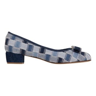 Ferragamo Dames, Schoenen, Blauw, Maat: 38 1/2 EU