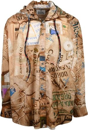Vivienne Westwood Beige Cotton Hooded Shirt