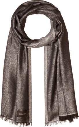 Calvin Klein Womens Lighweight Shimmar Scarf Fashion, Steel Grey, One Size