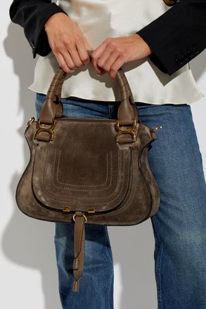 Chlo&eacute; Suede Bag Marcie S, Womens, Grey
