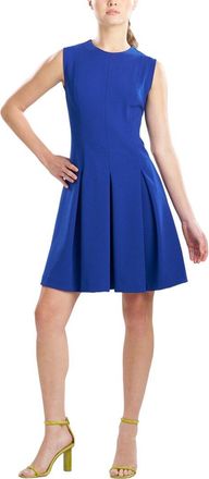 Natori Solid Knit Crepe Sleeveless Pleated Dress