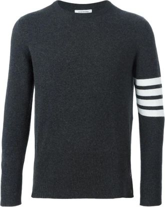 Thom Browne Grijze Sweater Collectie - Heren - Cashmere truien - Grijs - XL - Truien & Vesten