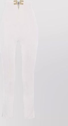 Elisabetta Franchi high waist tailored trousers gold tone hardware