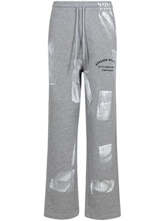 Flaneur Homme Atelier track pants - men - Cotton/Polyester - L - Grey