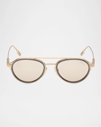 Ermenegildo Zegna 51MM Pilot Sunglasses