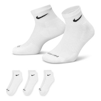 Nike Everyday Plus Cushioned Ankle Socks White Black SX6890-100