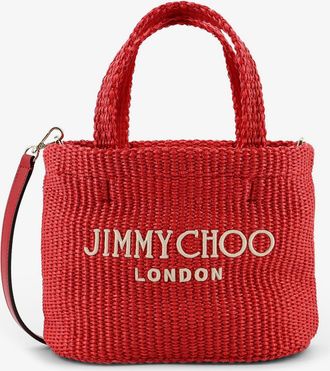 Jimmy Choo London Borsa a tracolla in rafia con logo ricamato frontale - JIMMY CHOO - gender_Woman