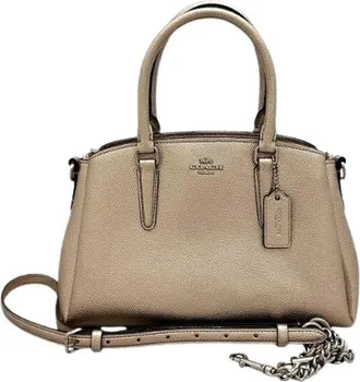Coach Pre-owned Handbags, female, Yellow, Size: ONE SIZE Pre-owned F29665 Leather Canvas 2way Bag