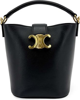 Celine Louise Leather Black Calfskin Handbag (Pre-Owned)