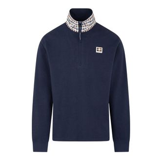 Aquascutum Polo Zip con Collo in Piquet Pesante - - Sport - Uomo - Blu - M