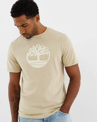 Timberland Tree Logo T-Shirt - Stone