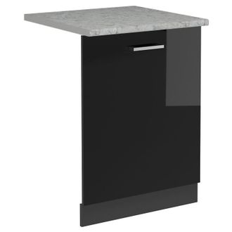 Vicco Panel Frontal Del Lavavajillas R-line, Negro Brillo Intenso, 60 Cm, Et M&aacute;rmol Vicco