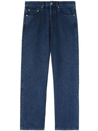Palm Angels Dark Blue Classic Logo Cotton Denim Jeans