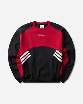 adidas Men s Munich 93 Crewneck Sweatshirt Black / Team Victory Red
