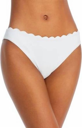 Ramy Brook Womens Amani Scalloped Bikini Bottom In Whtie