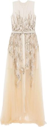 Saiid Kobeisy Velvet Embroidered Dress