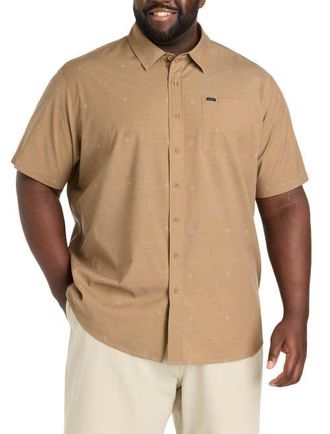 O'Neill Big & Tall TRVLR Series Traverse Performance Sport Shirt V2 in Dark Khaki at Nordstrom, Size Xx-Large