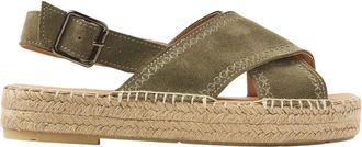 VIA VAI Mondi Sun Espadrille - Dames - Sandalen - Groen - 39 EU - Leer - Schoenen