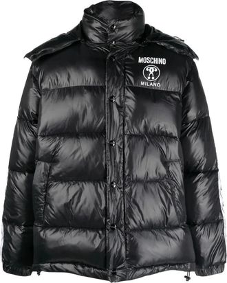 Moschino Zwarte Puffer & Down Casual Jas - Heren - Winterjassen - Zwart - L - Nylon - Jassen