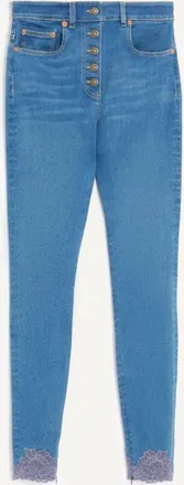 Valentino Denim Trousers With Lace Wo