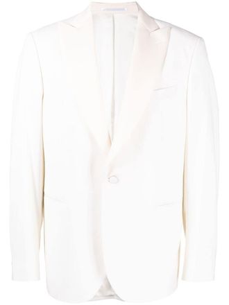 N.Peal single-breasted button blazer - White