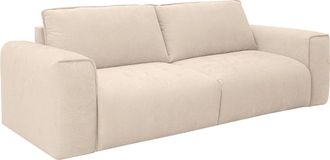 Vente-Unique Divano Letto 4 Posti Express In Tessuto Beige Letto 160 Cm Materasso 13 Cm - Poglo
