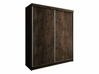 Mirjan24 Armario Dover 108, Fresno Oscuro, 200x200x62cm, Puertas De Armario: Correderas, N&uacute;mero De Estantes: 0, Led