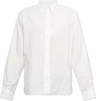Kenzo gram Casual Shirt - Heren - Zakelijke Overhemden - Wit - 2XL - Katoen - Overhemden