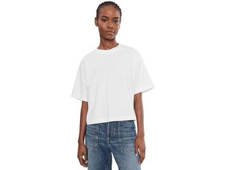 Madewell Boxy Crop T-Shirts in Cotton Jersey Womens Clothing White : XL (Womens 14-16)