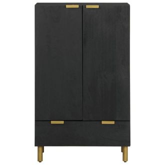 Berkfield Home Highboard Black 60x33x100 cm Engineered Wood | Size: 60 x 33 x 100 cm