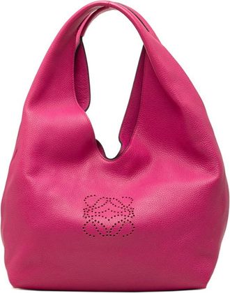 Loewe Pink Leather Handbag Shoulder Bag Tote Bag (Pre-Owned)
